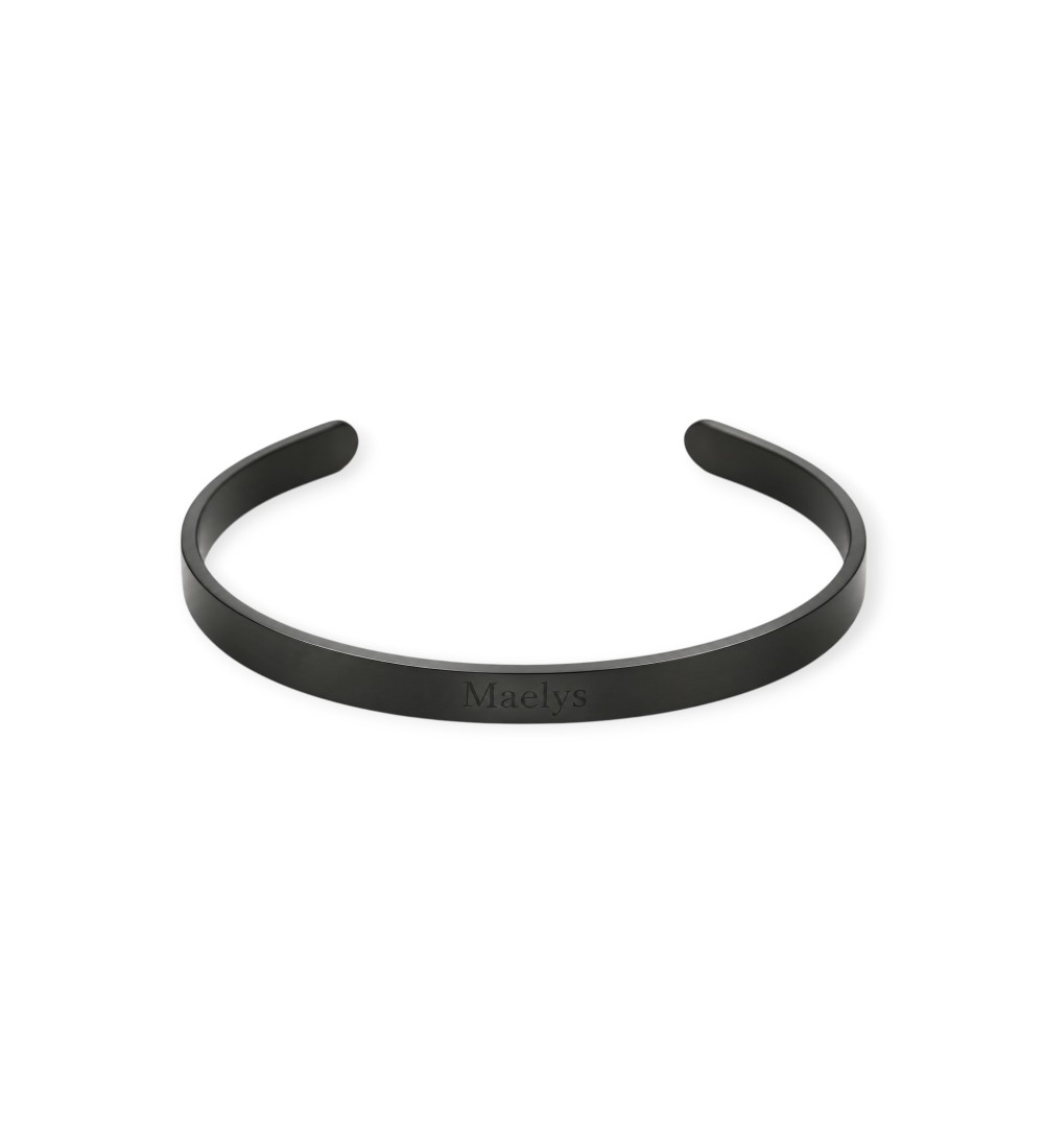 Bracelet jonc personnalisé gravé, prénoms ou date