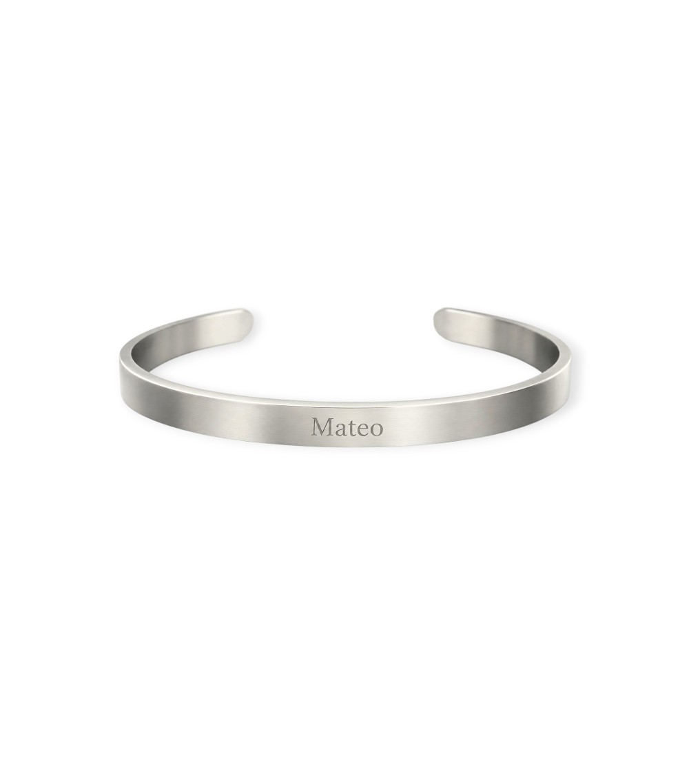 Bracelet jonc personnalisé gravé, prénoms ou date