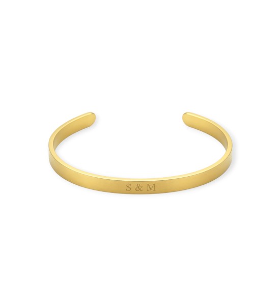 Bracelet jonc personnalisé gravé, prénoms ou date