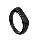 Bague chevalière fine gravée, initiales ou prénom