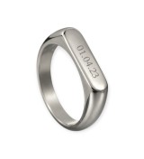 Bague chevalière fine gravée, initiales ou prénom